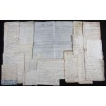 Herefordshire, Ledbury 1635-1759 - a fascinating archive of 16 mss documents on paper, nine of which