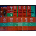 1955-2003 Wales v Ireland Rugby Programme Selection (12): Cardiff Arms Park offerings for the Celtic