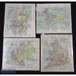 c1880 George Philip & Sons Jigsaw Maps, maps of Europe, England and Wales, Scotland, the world -