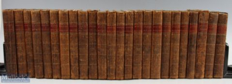 c1798-1823 The Sporting Magazine "45 Bound Volume" pages of Racing Calendar at back, 8 Plates as