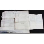 c1819 Wiltshire & Berkshire Canal Orders byelaws a pair of vellum sheets with 24 rules for the use
