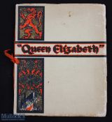 c1938 Cunard White Star Launch Brochure for the Queen Elizbeth from Clydebank yard of John Brown &