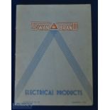 Swan Brand Electrical Products, Birmingham 1936 - An extensive 64 page catalogue illustrating and