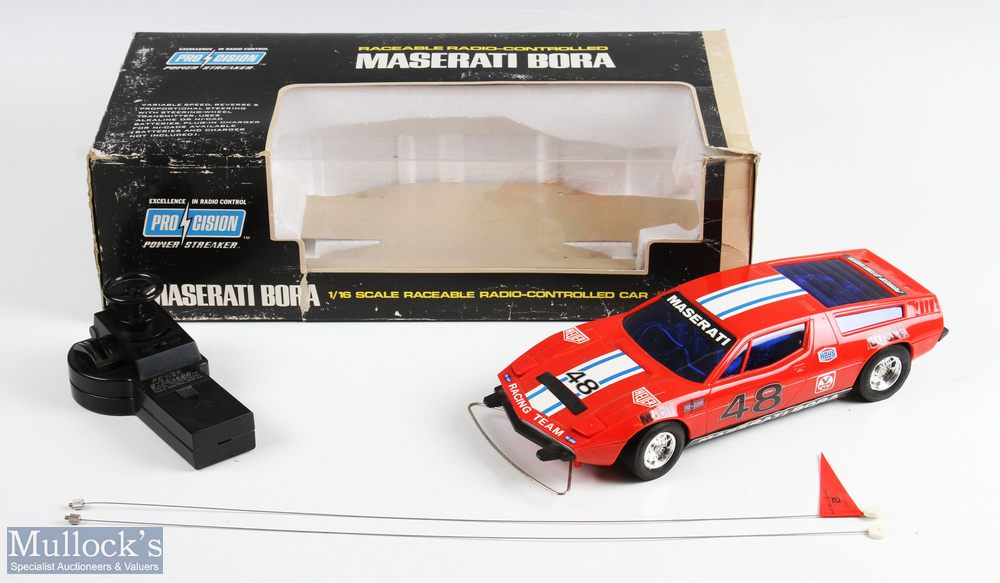 1978 Procision, Japan Battery Powered Remote Controlled Maserati Bora no. 74006 Boxed in red