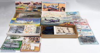 A Selection of Airfix, Revell Atlas Hawk, Monogram, Heller Auirora Model Kits, and a Airfix game all