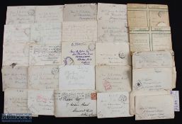 WWI - group of approx. 40 original letters written from France during the latter stages of WWI -