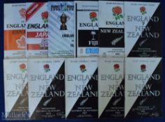 1954-1983 England v New Zealand and Other Nations Rugby programmes (11): Seven All Black issues from