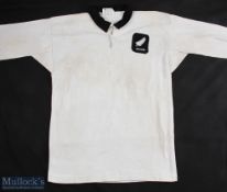 Scarce White New Zealand 'All Blacks' Sevens International Rugby Jersey: No.7 to reverse with