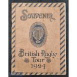 Rare 1924 British & I Lions Rugby Souvenir: Lovely detailed booklet, always highly desired, from the