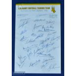 1956 Springboks in NZ/Australia Rugby Autograph Sheet: On official headed paper, neat clear