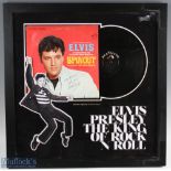 Elvis Presley Signed Spinout Record Display signed 'my sincere thanks Elvis Presley', this was