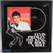 Elvis Presley Signed Spinout Record Display signed 'my sincere thanks Elvis Presley', this was