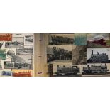 Large Scrap Album containing Prints of Locomotives dated 1897-1898 but locos appear to be from