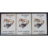 Very Rare 1956 Oxbridge in Argentina Rugby Programmes (3): Trio of rarest match programmes, two from