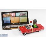 2006 Gemmy Animated Lowrider Car in red with working tune, in original box