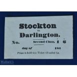 The Stockton And Darlington Railway 1840s Paper Ticket - An early Paper Ticket for travel along this