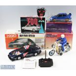 Four Large Scale Vehicles Go BMW 850i 1:15 scale racing car, Subaru Impreza 1:20 scale radio control