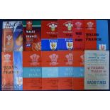 1952-1998 Wales v France Rugby Programme Selection (12): France at Swansea 1952, then Cardiff