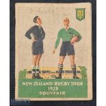 Rare 1928 NZ Rugby Tour to S Africa 1928: Very desirable, detailed and attractive souvenir booklet