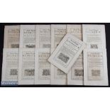 1746-1749 Acts of Parliament, a collection of 12 acts with noted items better pay for the army and