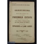 Derbyshire, The Stanhope Estates 1912 - a large and extensive Sale Catalogue of a Freehold Estate in