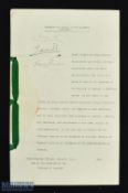 Signed Royal Appointment - Queen (Mary of Teck) and Edward VII Signed appointment - dated Jan