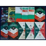 1956-1996 Ireland v Wales Rugby Programme Selection (9): To inc a run 1956-1974 (no 1972 clash