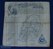 South Africa - Boer War Patriotic Cloth. 1899-1900 - featuring portraits of Lord Roberts and Queen