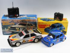 2 Large Scale Radio Shack Radio Controlled Cars Audi Quattro rally car, no. 60-4058a, and a