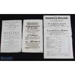 c1805-1820 Auction House Hand Bills Posters Flyers to include Mackworth, Langley and Spondon estates