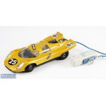 Gama, West Germany 1:12 Scale Porsche 917 Racing Car in yellow/gold colour with Elf decals with