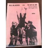 Rare 1976 NZ tour of S Africa Rugby Programme: Less often seen, the All Blacks' game against