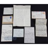 4x WW11 Original Interesting Letters by British Officers and an American Soldier, a condolence