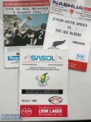 1992 NZ Rugby Tour of SA 1992 Programmes (3): The games versus SA Central Unions, Orange Free