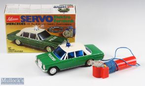 Schuco Servo Remote Controlled Mercedes Police Polizei Car Boxed green body with blue windows and