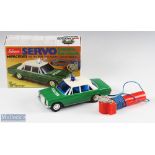 Schuco Servo Remote Controlled Mercedes Police Polizei Car Boxed green body with blue windows and