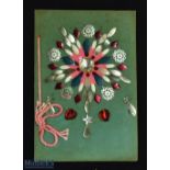 Sir Norman Hartnell (1901-1979) The Queen's Dressmaker Signed handmade Christmas card signed '