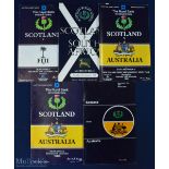 1961-1989 Scotland v Overseas Rugby Programme Selection (5): v Australia 1981, 1984 & 1988; v S