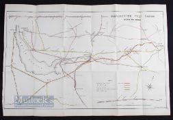 Manchester Ship Canal Map - Session 1883 - A large special Map of the intended route of the Ship