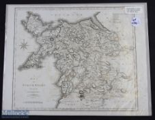 Map of North Wales 1805 - engraved by J Cary and published by John Stockdale, dated 26th March 1805