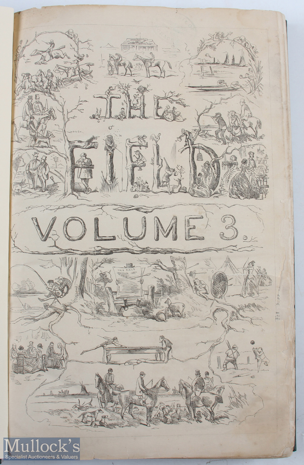 1854 The Field Illustrated Country Gentleman's Newspaper, a rebound volume 3 from January 7th - - Image 2 of 2