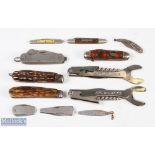 A Selection of Folding Pen knifes Fruit Knifes to include a 1952 British Army H Rowbotham c1286