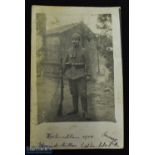 1914 WW1 Germany Soldier Real Photograph Postcard, with name and inscription to front, unposted