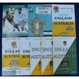 1958-2000 England v Australia Rugby Programmes (8): The issues v the Wallabies of 1958, 1973,