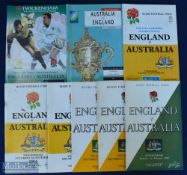 1958-2000 England v Australia Rugby Programmes (8): The issues v the Wallabies of 1958, 1973,