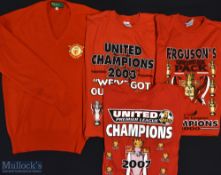 Selection of 3 Manchester United T Shirts and a Crested Jumper, T Shirts are XL or One Size Only and