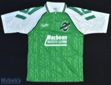 1993 Hibernian FC League Cup Final Football Shirt sponsored by Macbean Protective Clothing, made