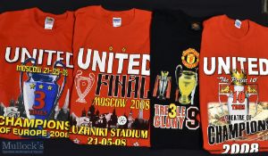 Selection of 4 Manchester United 1990s / 2000s T Shirts all in a L size