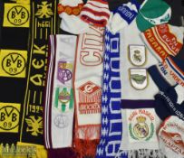 1980s-2000s World and European Football Caps, Scarves, to include Real Madrid 1990s, a 2009 BVB,