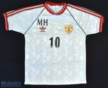 1991 Manchester United European Cup Winners Cup Football Shirt made by Adidas, MH 10 (Mark Hughes)